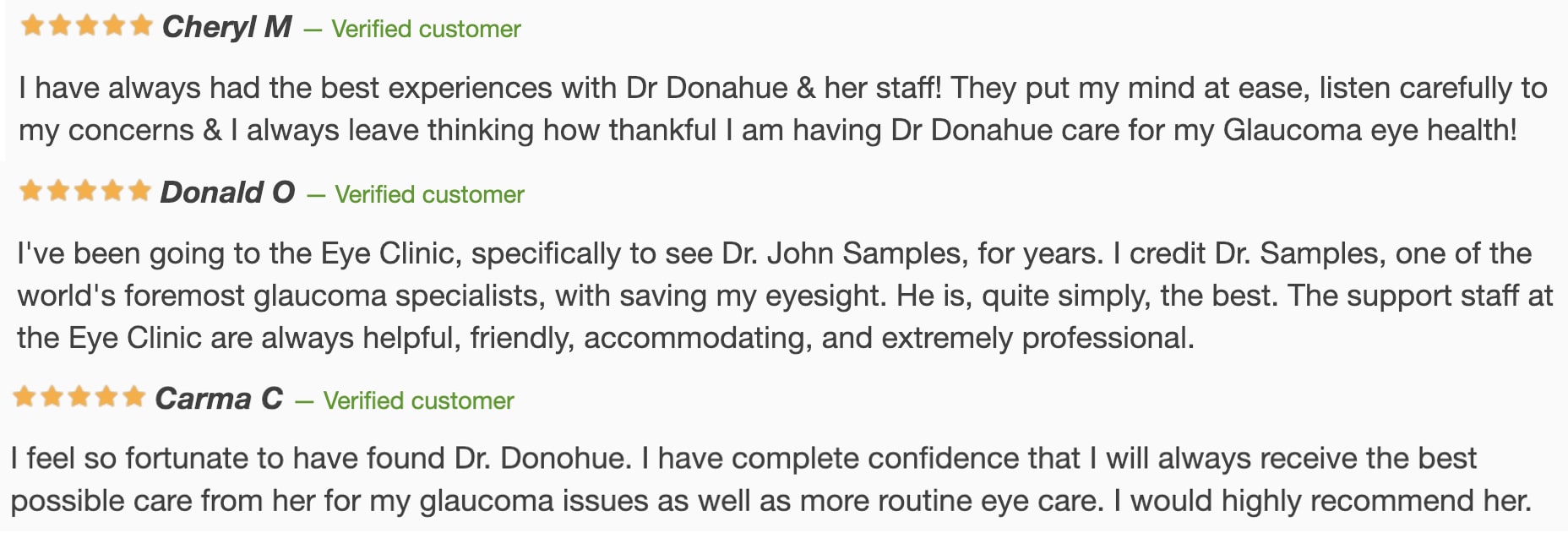 Patient Testimonials